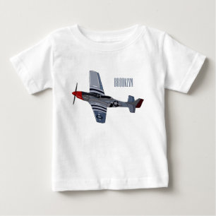 T-shirt Pour Bébé Illustration d'un avion de chasse-bombardier
