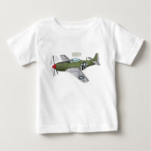 T-shirt Pour Bébé Illustration d'un avion militaire