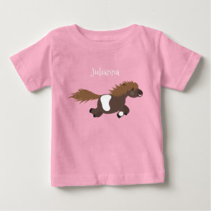 T-shirt Pour Bébé Illustration d'un poney de Shetland mignon