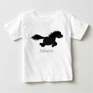 T-shirt Pour Bébé Illustration d'un poney de Shetland mignon