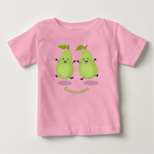 T-shirt Pour Bébé Illustration d'une paire de poires mignonne