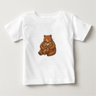 T-shirt Pour Bébé Illustration Florale de Maman Ours et ses Oursons 