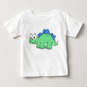 T-shirt Pour Bébé Illustration Mignonne D'Un Stegosaurus. 2
