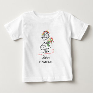 T-shirt Pour Bébé Illustration personnalisée de demoiselle d'honneur