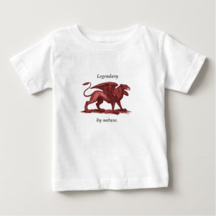 T-shirt Pour Bébé Illustration Vintage du griffin, légendaire par n