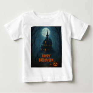 T-shirt Pour Bébé Imaginaire gothique   Château hanté et clair de lu