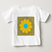 Impression Cyan et Gold Mandala Art
