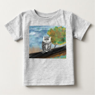 T-shirt Pour Bébé Impression de la chouette saisonnière