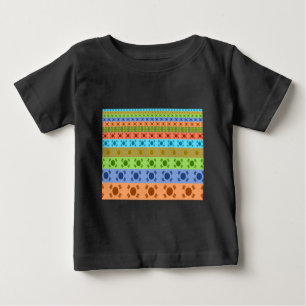 T-shirt Pour Bébé Impression d'un drapeau coréen multicolore
