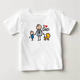 T-shirt Pour Bébé Impression Love Daddy
