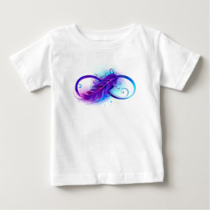 T-shirt Pour Bébé Infinity with purple feather
