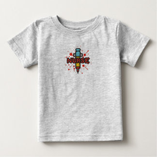 T-shirt Pour Bébé Infirmière : Soins d'injection Quotidien