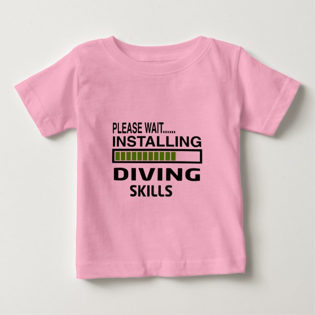 T-shirt Pour Bébé Installation des compétences de plongée (Devant)
