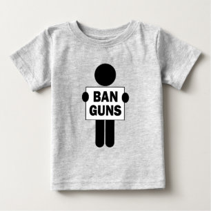 T-shirt Pour Bébé Interdire les armes