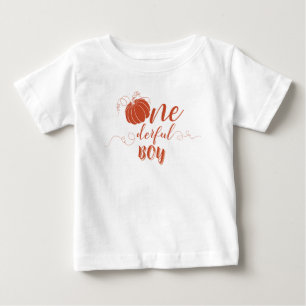 T-SHIRT POUR BÉBÉ INVITATION D'ANNIVERSAIRE FLEURS DE CITROUILLE À R