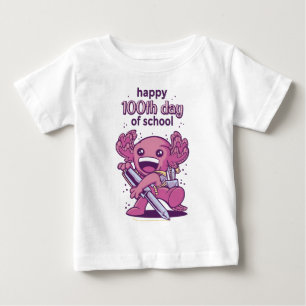 T-shirt Pour Bébé Invitation pour le 100e jour d'école