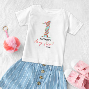 T-shirt Pour Bébé  Invité d'honneur rétro fraise baie premier