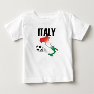 T-shirt Pour Bébé Italie Football Carte Ventilateur Boot Soccer Ball