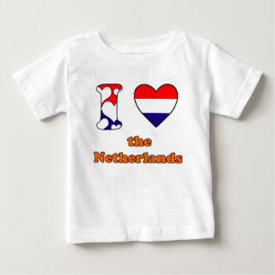 T-shirt Pour Bébé J'adore la Pays-Bas