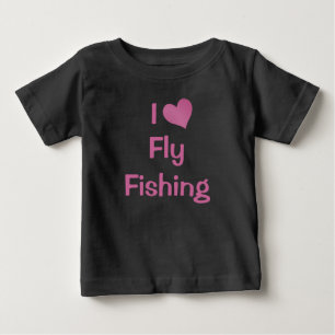 T-shirt Pour Bébé J'adore la pêche à la mouche