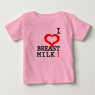 T-SHIRT POUR BÉBÉ J'ADORE LE LAIT SEIN !