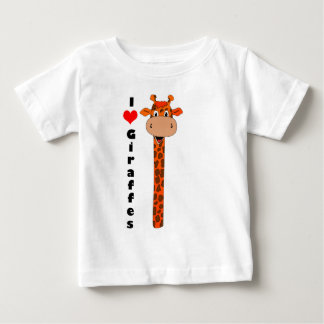 T-shirt Pour Bébé J'adore les girafes