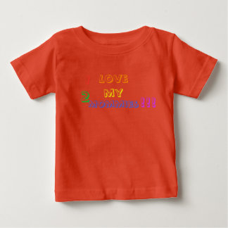 T-shirt Pour Bébé J'adore mes 2 Mommies ! ! !