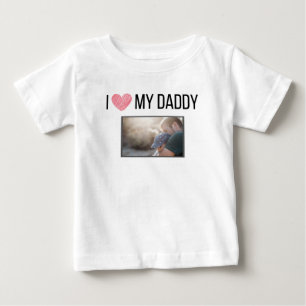 T-SHIRT POUR BÉBÉ J'ADORE MES VÊTEMENTS BÉBÉS DORÉS PHOTO PERSONNALI