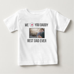 T-SHIRT POUR BÉBÉ J'ADORE MES VÊTEMENTS BÉBÉS DORÉS PHOTO PERSONNALI