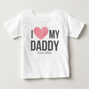 T-SHIRT POUR BÉBÉ J'ADORE MES VÊTEMENTS DE BÉBÉ MADAME TEXTE PERSONN