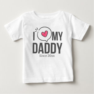 T-SHIRT POUR BÉBÉ J'ADORE MES VÊTEMENTS DE BÉBÉ MADAME TEXTE PERSONN