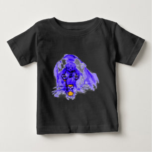 T-shirt Pour Bébé Jaguar Blue Digital Pop Art