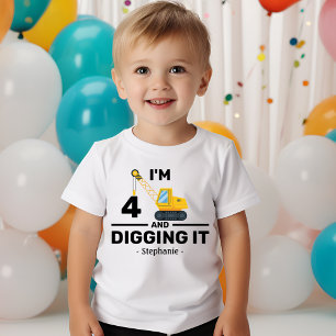 T-shirt Pour Bébé J'ai 4 ans et creuser 4 ans garçon fille 4e annive