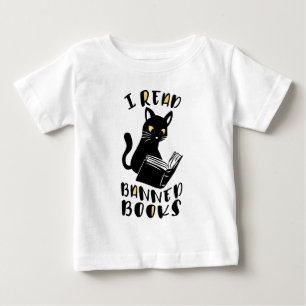 T-shirt Pour Bébé J'ai lu des livres interdits Cat