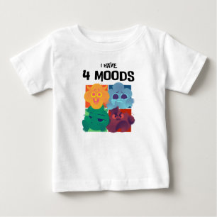 T-shirt Pour Bébé J'ai quatre humeurs