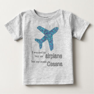T-shirt Pour Bébé "J'Ai Recherché D'Acheter Un Avion..." Avion