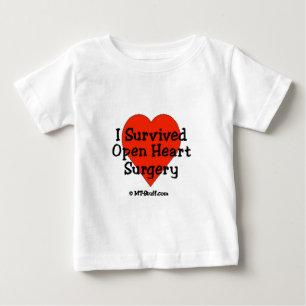 T-shirt Pour Bébé J'ai survécu à la chirurgie cardiaque ouverte