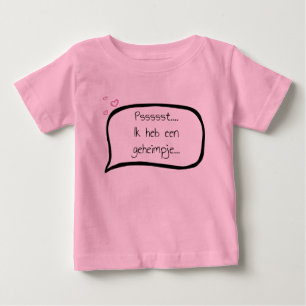 T-shirt Pour Bébé J'ai un secret de Zus customizable date