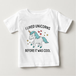 T-shirt Pour Bébé J'Aimais Les Unicornes