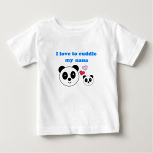 T-SHIRT POUR BÉBÉ J'AIME CARESSER MA NANA