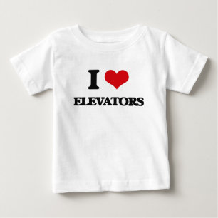 T-shirt Pour Bébé J'aime des ASCENSEURS
