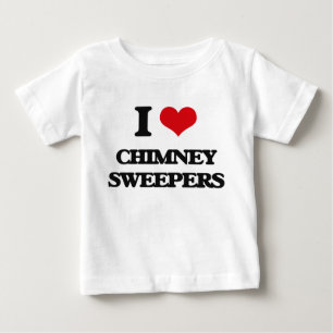 T-shirt Pour Bébé J'aime des balayeuses de cheminée
