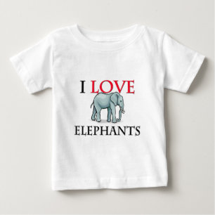 T-shirt Pour Bébé J'aime des éléphants