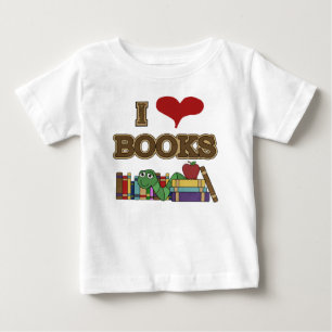 T-shirt Pour Bébé J'aime des livres