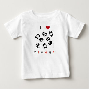 T-shirt Pour Bébé j'aime des pandas