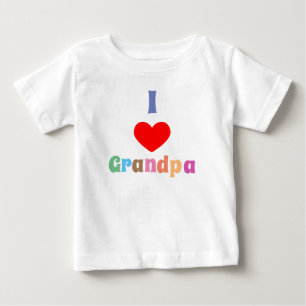 T-shirt Pour Bébé J'aime grand-père
