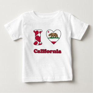 T-shirt Pour Bébé J'aime la Californie