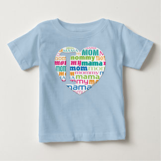 T-shirt Pour Bébé J'aime la maman, maman, maman -
