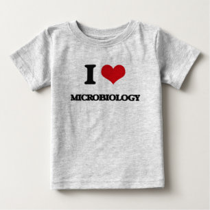 T-shirt Pour Bébé J'aime la microbiologie