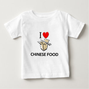 T-shirt Pour Bébé J'aime la nourriture chinoise